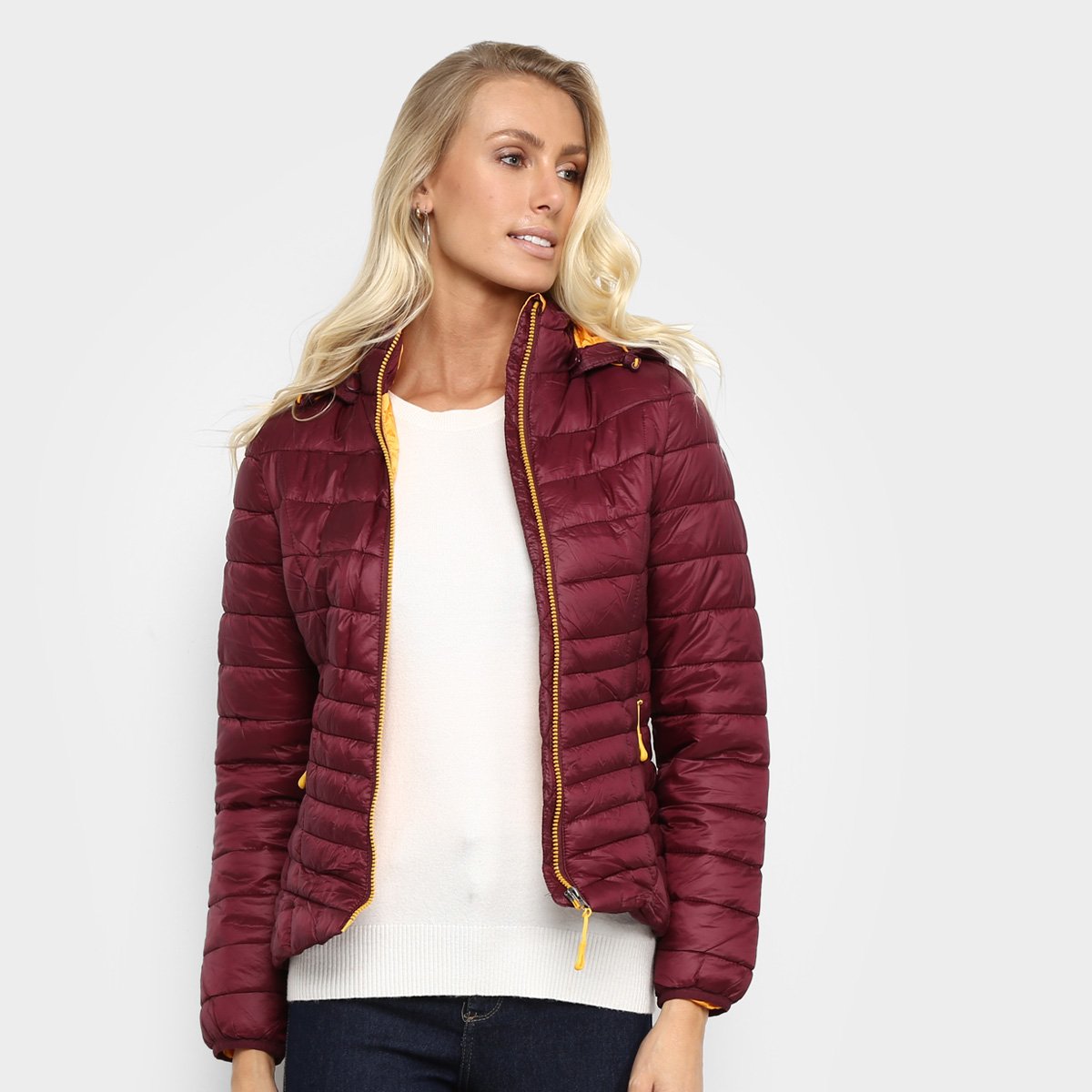 jaqueta feminina vinho